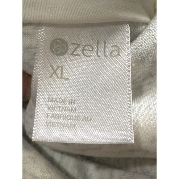 Zella Amazing Cozy Wrap Cowl Funnel Jacket Fleece Fuzzy Lined Size XL Gray White - Picture 6 of 10